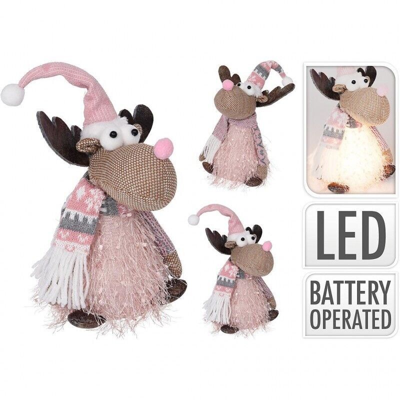 Rentier mit leuchtendem Schal