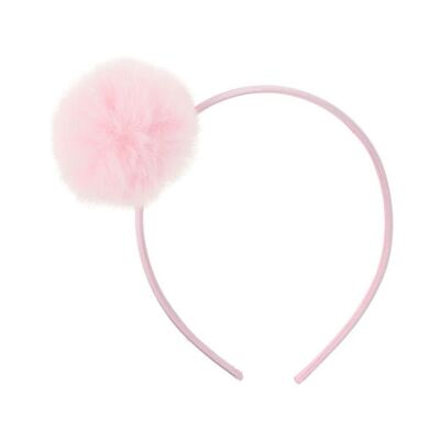 Narrow headband with pompom