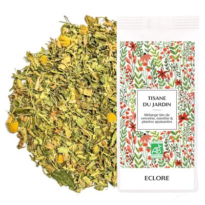 Organic Garden Herbal Tea: verbena, mint and digestive plants in bulk