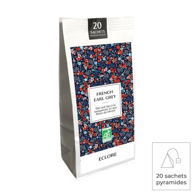 Organic earl gray tea - 20 compostable bags - French Earl Gray