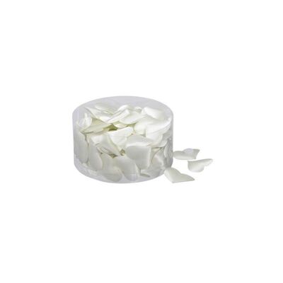 Cœur satin blanc boîte de 100 stickers