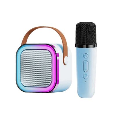 Enceinte Bluetooth sans fil avec microphone Karaoké - K12 - 810279 - Bleu