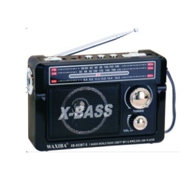 Wiederaufladbares Radio mit Solarpanel – XB-853-BT – 008539 – Schwarz