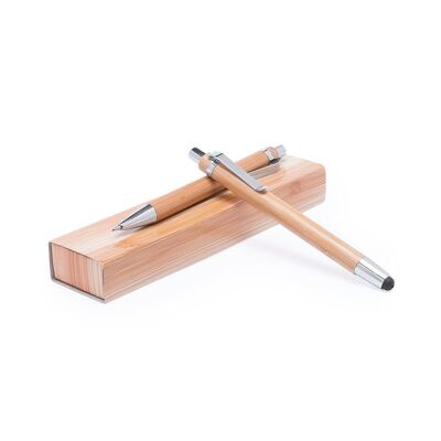 Set aus Bambus-Kugelschreiber und Druckbleistift