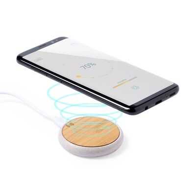 10W Wireless Charger in Bamboo and Wheat Straw Shell