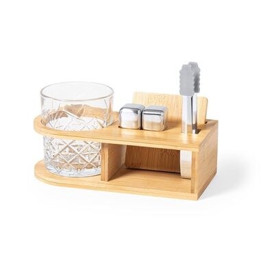 Whiskey Service with Bamboo Display