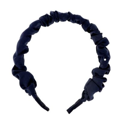 Stirnband mit Knittereffekt – Rosa, Marineblau