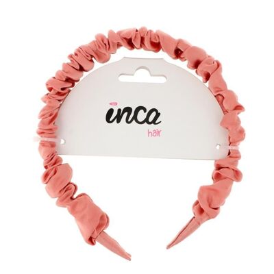 Crinkled effect headband - Pink Navy Blue