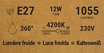 Ampoule led E27 12W 4200K 2