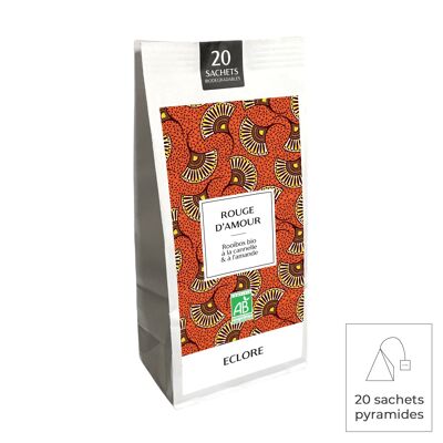Rooibos bio amande-cannelle Rouge d'Amour - 20 sachets compostables