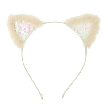 Bandeau oreilles de chat fantaisie avec fourrure douce 3