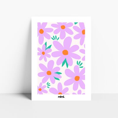 Plakat „Lila Blume“.