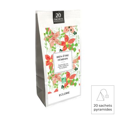 Organic Feminine Well-being Herbal Tea - 20 compostable sachets