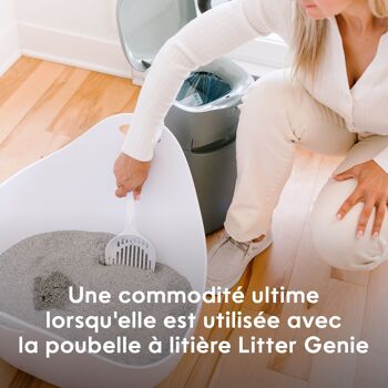 Bac À Litière Litter Box Blanc avec Pelle 12