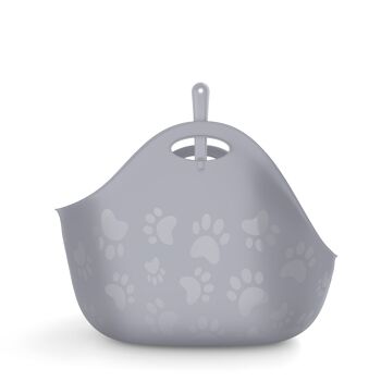 Bac À Litière Litter Box Gris avec Pelle 1