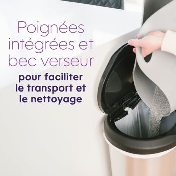 Bac À Litière Litter Box Gris avec Pelle 12