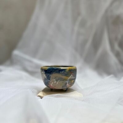 Blue ceramic incense burner