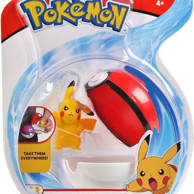 Pokebola con Figura Pokémon de 5Cm - Modelo elegido al azar