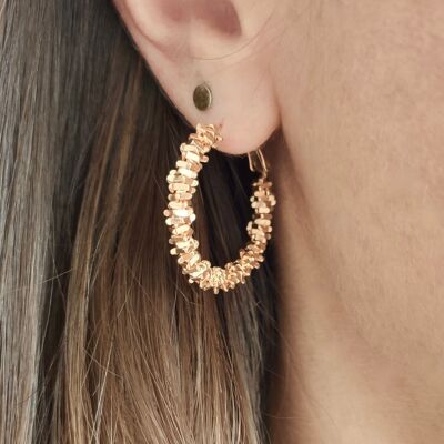 SOL hoop earrings // Twisted hoop earrings gilded with 24k fine gold