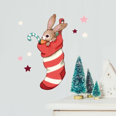 Boo's Jolly Stocking Wall Sticker