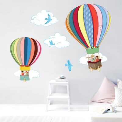 Pegatinas de pared con globos aerostáticos - Pequeñas