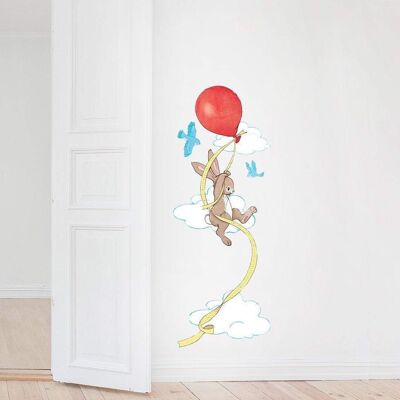 Tableau de hauteur de ballon Stickers muraux lapin