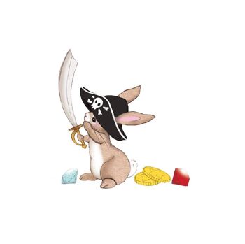 Stickers Muraux Pirate Boo Bunny 2