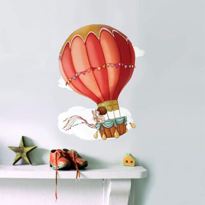 Vinilo decorativo globo aerostático Belle's Balloon