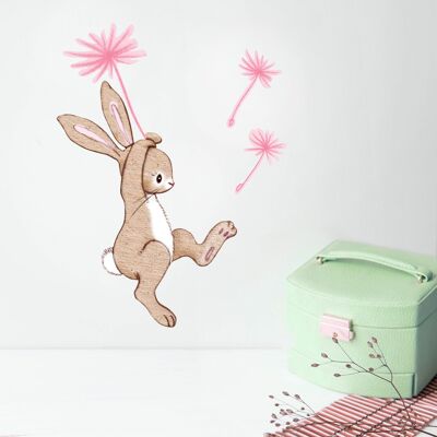 Boo and the Dandelion Bunny Wandsticker