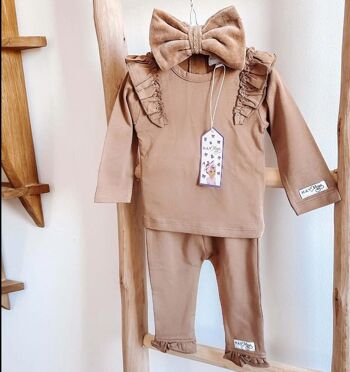 Chemise à volants pour bébé | Taupe Nova | Mai Mai | Vêtements de bébé 3