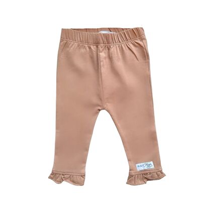 Ruffle leggings Nova | Baby pants Taupe | May Mays | Baby clothes