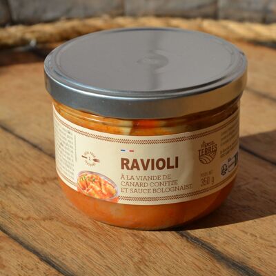 Ravioli with confit duck meat and Bolognese sauce, 350g jar