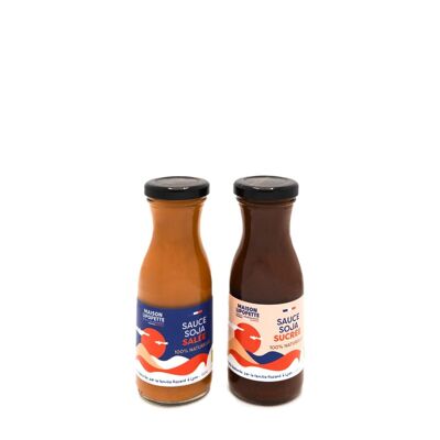 Restocking Pack 150ml (2x12) - Salty and sweet soy sauce 🇫🇷 & organic