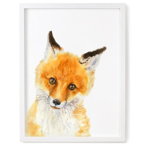 Fox Print, Wee Fox - 5 x 7 Inches