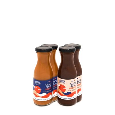 Pack Réassort Plus 150ml (4x12)- Sauce soja salée et sucrée 🇫🇷 & bio