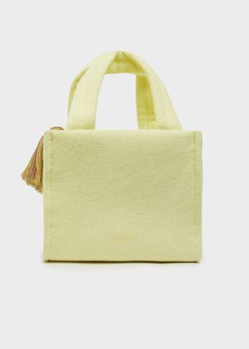 SAC EN TISSU ÉPONGE DARCY JAUNE AVEC SANGLE 3