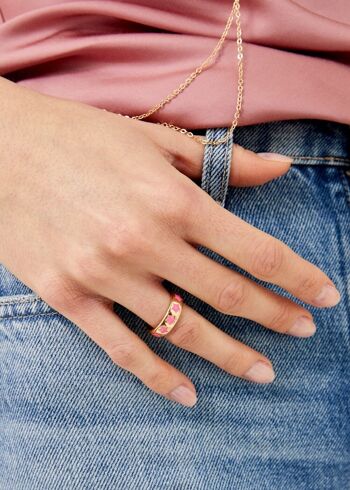 BAGUE RÉGLABLE SUMMY AVEC ÉTOILES ROSE 1