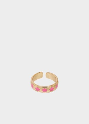 BAGUE RÉGLABLE SUMMY AVEC ÉTOILES ROSE 3