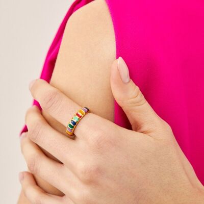 THIN COLORED ADJUSTABLE RING