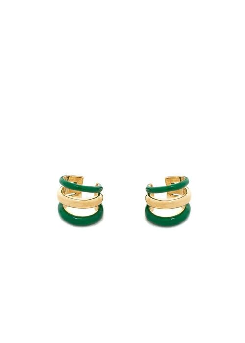 VALI EARCUFFS GREEN 14KT GOLD PLATED