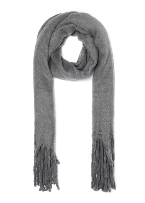 TONIA GRAY OVERSIZE KNITTED SCARF