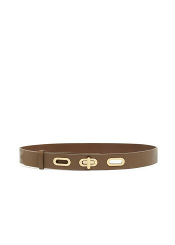 CEINTURE TONIA MARRON AVEC ANNEAUX 1