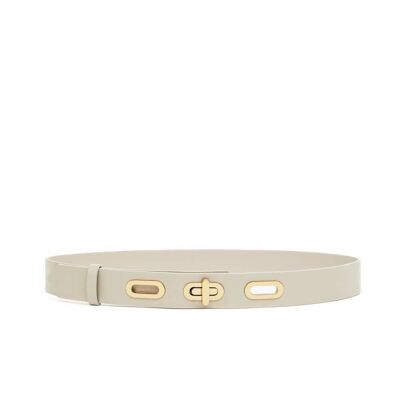 TONIA BEIGE BELT W/ RINGS