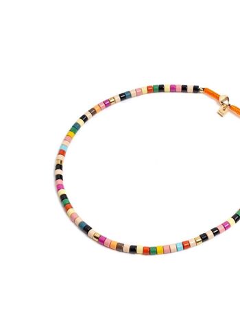 COLLIER TOBI AVEC PERLES DE COULEUR ORANGE 2