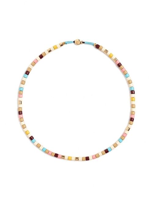 TOBI NECKLACE WITH BLUE COLORED BEADS