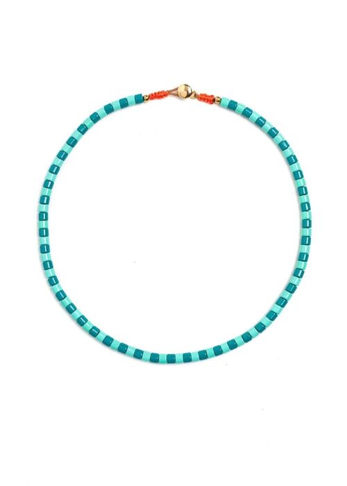 TOBI NECKLACE WITH BLUE AND BLUE BEADS