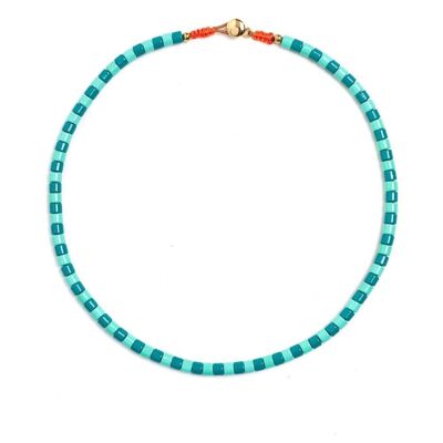 TOBI NECKLACE WITH BLUE AND BLUE BEADS