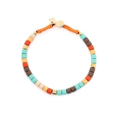 TOBI BRACELET WITH BLUE AND GRAY BEADS