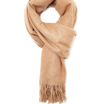 TAUPE SCARF W/ FRINGES