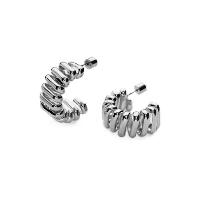 SONIA SILVER OPEN HOOP EARRINGS